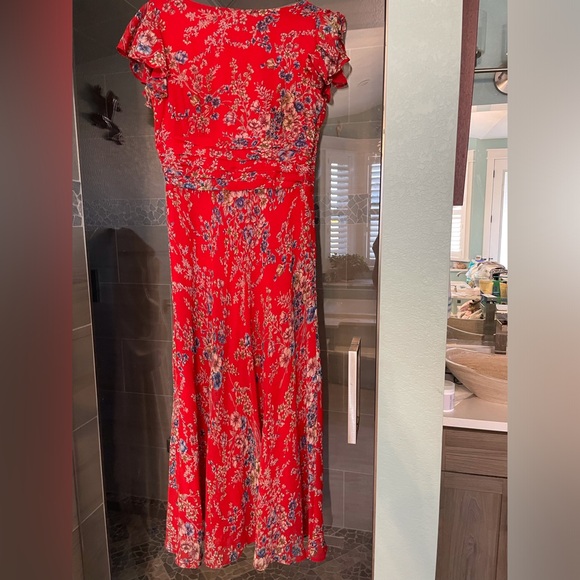 Coldwater Creek red floral dress - Picture 3 of 4